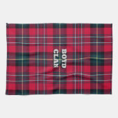 Rode Tartan keukenhanddoek zonder jouw tekst (Horizontaal)