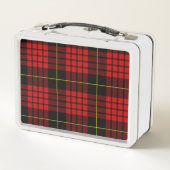 Rode Tartan Metalen Lunchbox (Achterkant)