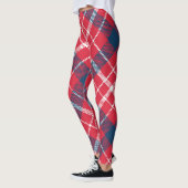 Rode Tartan Plaid Leggings – trendy geblokte broek (Links)