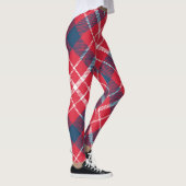 Rode Tartan Plaid Leggings – trendy geblokte broek (Rechts)