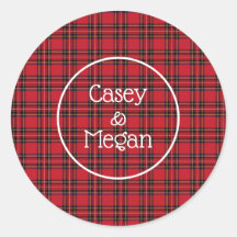 Rode Tartan Plaid Sticker