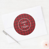 Rode Tartan Plaid Sticker (Envelop)