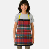 Rode Tartan Plaid Stripe Kinderen Schort (Insitu)