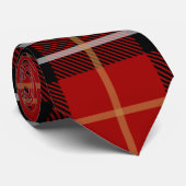 Rode Tartan Schotse geruite halsdoek Stropdas (Opgerold)