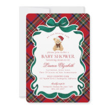 Rode Tartan Schotse Kerst Beer Baby Shower