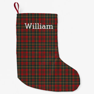 Rode Tartan Schotse Plaid Persoonlijk Kleine Kerstsok
