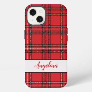 Rode Tartan Schotse Ruitpatroon iPhone 13 Hoesje
