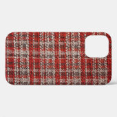 Rode tartanstof: getextureerde achtergrond Case-Mate iPhone case (Achterkant (horizontaal))