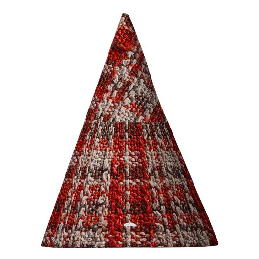 Rode tartanstof: getextureerde achtergrond feesthoedjes (Rechts)