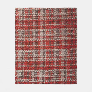 Rode tartanstof: getextureerde achtergrond fleece deken