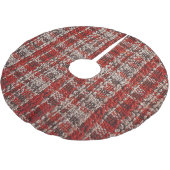 Rode tartanstof: getextureerde achtergrond kerstboom rok (Gekanteld)