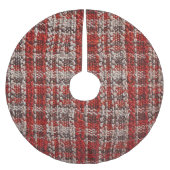 Rode tartanstof: getextureerde achtergrond kerstboom rok (Voorkant)