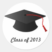 Rode Tassel Afstuderen Sticker (Voorkant)