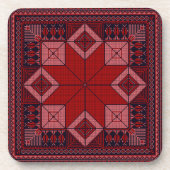 Rode Tatreez Onderzetters (Voorkant)