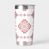 Rode Tatreez Thobe Jurk Geïsoleerde Drinkbeker (Links)