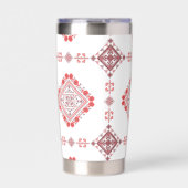 Rode Tatreez Thobe Jurk Geïsoleerde Drinkbeker (Voorkant)