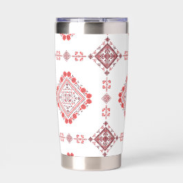 Rode Tatreez Thobe Jurk Geïsoleerde Drinkbeker