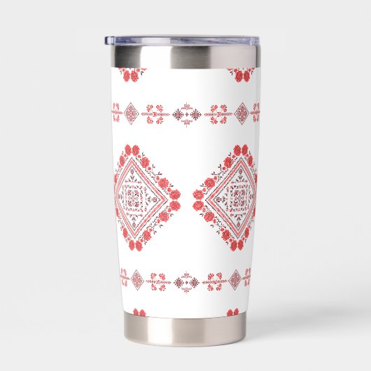 Rode Tatreez Thobe Jurk Geïsoleerde Drinkbeker (Rechts)