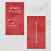 Rode Tattoo Profiel Visitekaartje (Voorkant / Achterkant)