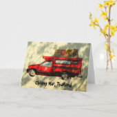 Rode Taxi in MAI Chiang Kaart (Gele Bloem)