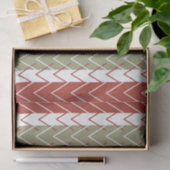 Rode Teal Chevron Streep Tissuepapier (Geschenk)