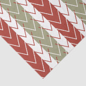 Rode Teal Chevron Streep Tissuepapier (Detail)