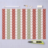 Rode Teal Chevron Streep Tissuepapier (Craft)