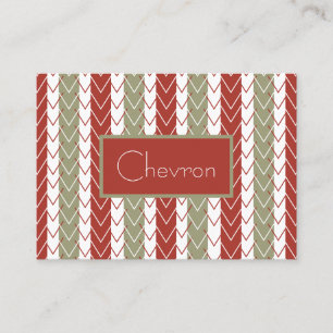 Rode Teal Chevron Streep Visitekaartje