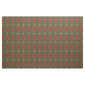 Rode Teal Gele Moderne Etnische Textiel Stamprint Stof (Fat Quarter)
