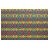 Rode Teal Gele Moderne Etnische Textiel Stamprint Stof (Fat Quarter)