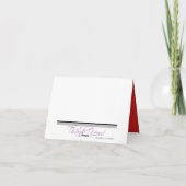 Rode & Teal, Zwarte Lint Elegante Bedankkaarten Bedankkaart (Achterkant)