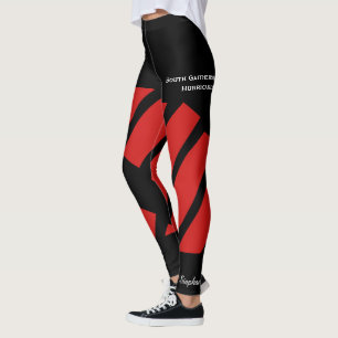 Rode team/Club-Leggings met Fake Shorts Leggings