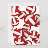 Rode Team Kleuren Volleyballen Kinderen Verjaardag Kaart (Achterkant)