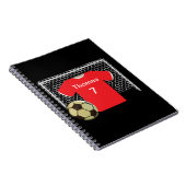 Rode Team Persoonlijke Voetbal Shirt Notitieboek (Rechterzijde)