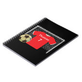 Rode Team Persoonlijke Voetbal Shirt Notitieboek (Linkerzijde)