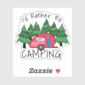 Rode Teardrop Camper Sticker (Vel)