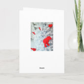 Rode Teddy-beer in de kerstboom Feestdagen Kaart (Achterkant)