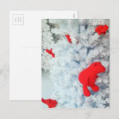 Rode Teddy-beer in de kerstboom Feestdagenkaart (Voorkant / Achterkant)