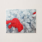 Rode Teddy-beer in de kerstboom Legpuzzel (Horizontaal)