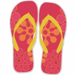 Rode Teenslippers Beach Sandalen Sticker