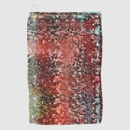 Rode tegel, gekleurd met spuitverf golfhanddoek (Voorkant)