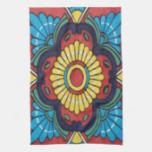 Rode tegelmexicaanse talavera keramiek theedoek (Verticaal)