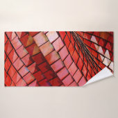 Rode tegels, afbeelding badhanddoek (Badhanddoek)