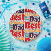 Rode tekst Beste vader ooit Papieren Bordje (Feest)