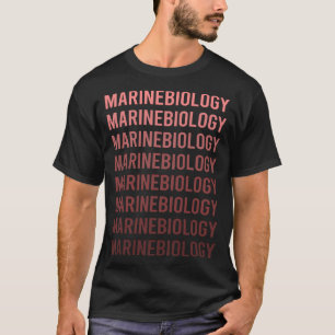 Rode tekst mariene biologie bioloog t-shirt