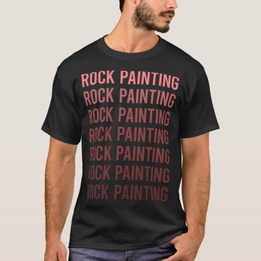 Rode tekst rotstekeningen schilderen t-shirt (Voorkant)