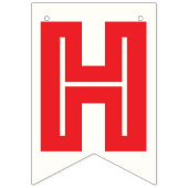 RODE TEKST, WITTE BKGD, BLAUWE STERREN ☆GELUKKIGE  VLAGGETJES (Tweede vlag)