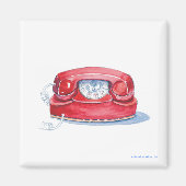 Rode telefoon magneet (Voorkant)