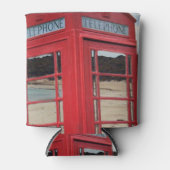 Rode  telefooncel, blikjeskoeler (Voorkant)