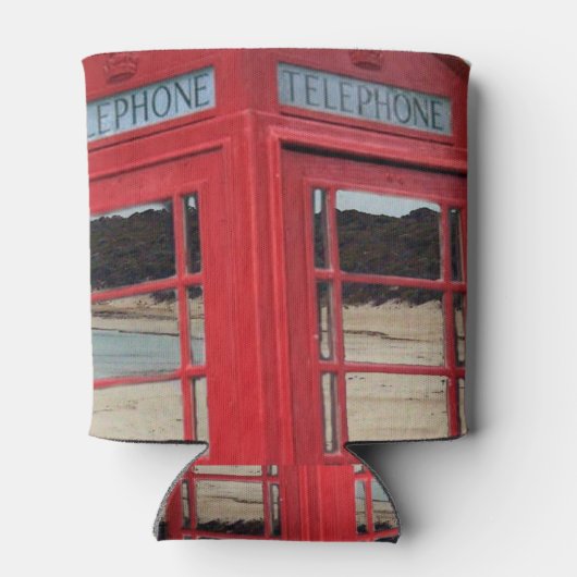 Rode  telefooncel, blikjeskoeler (Achterkant)